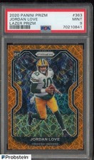 2020 Panini Prizm Orange Lazer #363 Jordan Love Packers RC Rookie PSA 9 MINT