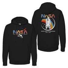 NASA Space Shuttle Program Tribute Retro Style Graphic Print Hoodie Sweatshirt