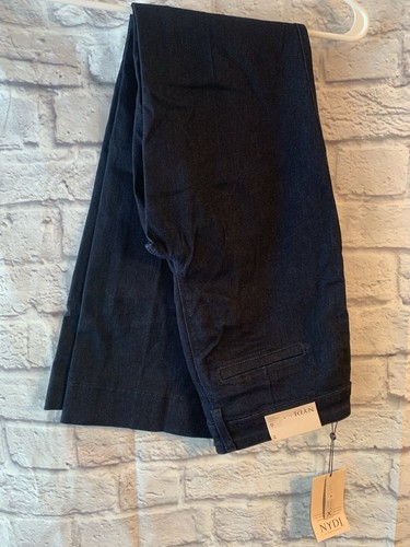 NYDJ 2 Lift Tuck Straight Leg Dark Wash Stretch Denim Damen Jeans Neu mit Etikett! #372