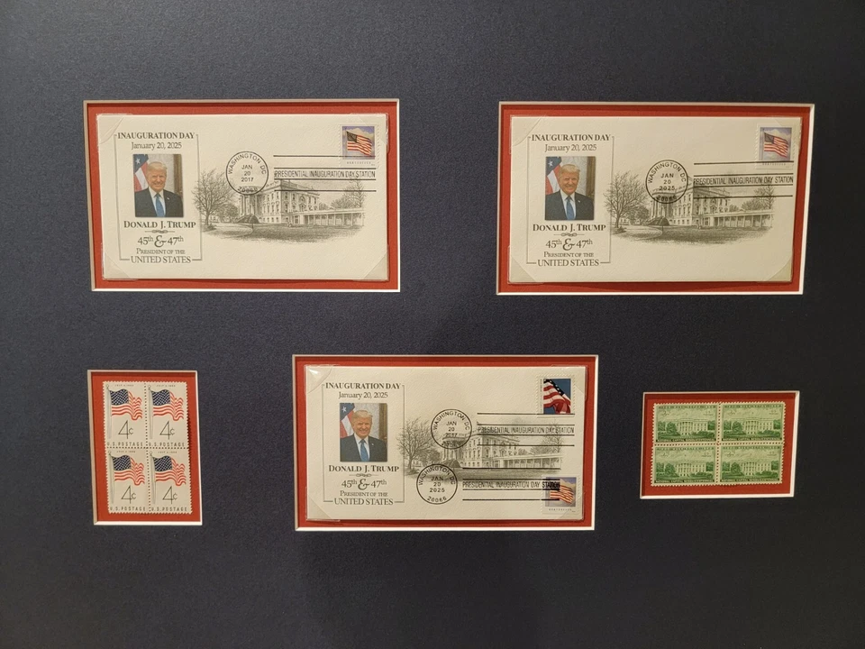 🌟ÚNICO🌟 Juego de 3 cubiertas mate canceladas inaugurales del presidente Trump-2017 y 2025  Foto 2 de 4