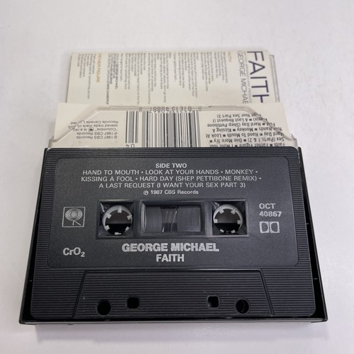 George Michael, Faith (Audio Cassette Tape, 1987) Canada Import, Black Cart - Picture 8 of 8