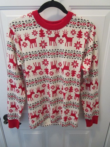 HANNA ANDERSSON MEN'S DEAR DEER LONG JOHN COTTON TOP SIZE SMALL NEW