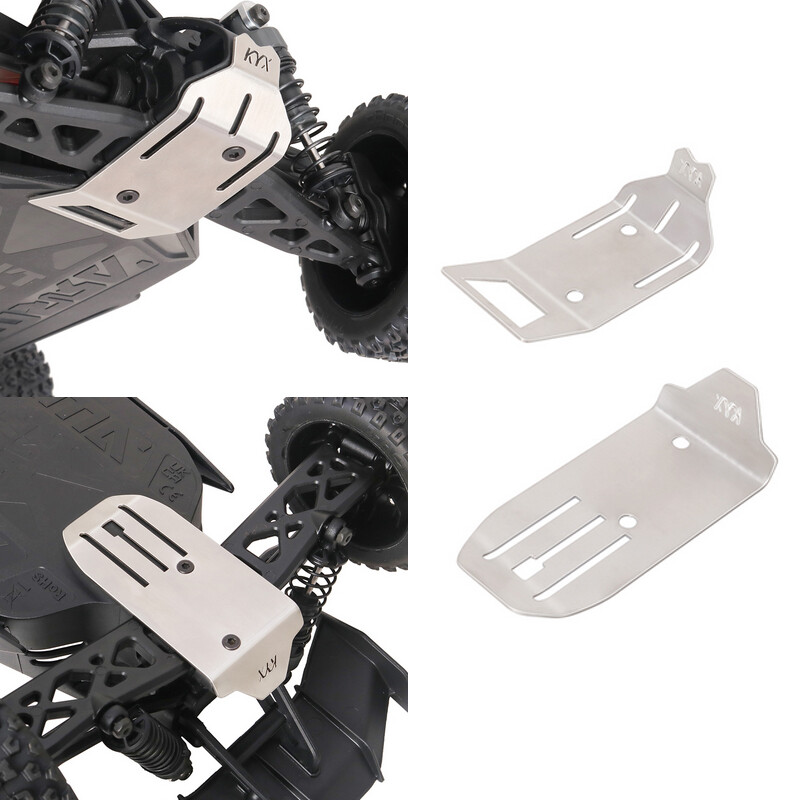 For Arrma 1:18 Typhon Grom RC Stainless Steel Front & Rear Bumper