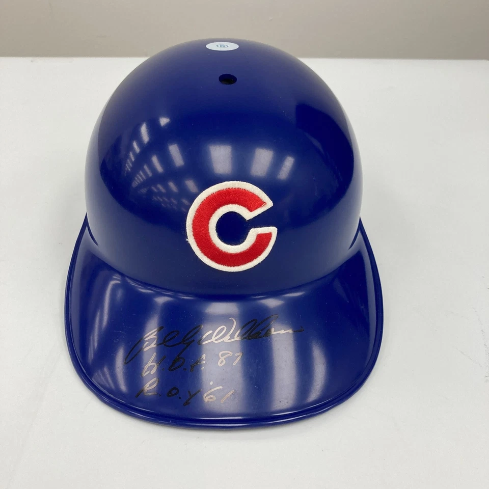 Billy Williams HOF 1987 ROY 1961 Signed Chicago Cubs Game Model Helmet Tristar - Imagem 3 de 4