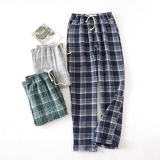 Mens Pajama Pants Sleep Lounge Pants Drawstring Elastic Solid Pants with Pockes