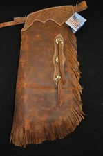 Custom Made Leather Kid's Chinks/Distressed Brown Kid's Chaps/Made in USA
