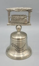 1986 Vtg Crown & Rose Pewter 12 Days of Christmas Song Nine Ladies Dancing Bell