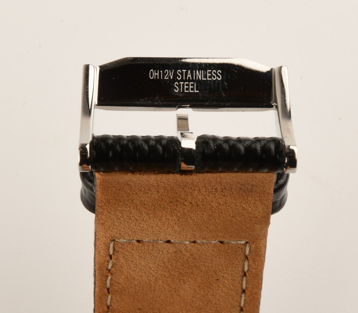 Movado Silver Tone 01.1.14.6000 Leather Black Band Quartz