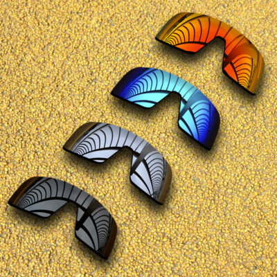 4 Pieces Lenses Replacement for-Oakley Sutro Polarized-Black&Silver&Orange&Blue