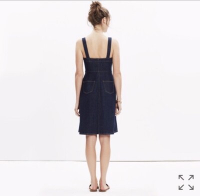 madewell denim overall dress Madewell Denim Overall Mini Dress (2020s)