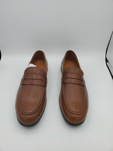 Gentle Souls by Kenneth Cole Mens Penny Loafer Brown Cognac 8.5M Dress Shoes - 第 1/2 張圖片