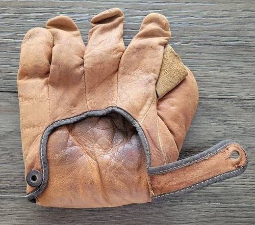 Vintage PERFECTION CLOTHES Baseball Web Glove Model 71 Leather Right Hand 1900s - Picture 11 of 24