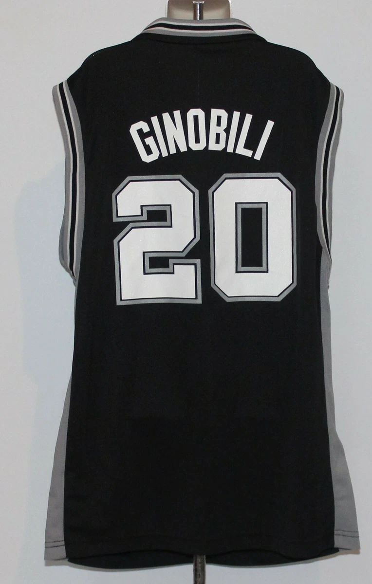 NBA San Antonio Spurs Manu #20 adidas Youth Large Black Jersey |