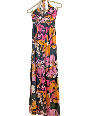 pink maxi dress halter Devotion Twist Bust Halter Maxi Dress Baby Pink main image 0