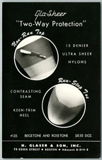 ADVERTISING NYLON STOCKINS H. GLASER & SON inc VINTAGE REAL PHOTO POSTCARD RPPC 