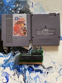 NINTENDO NES BASKETBALL GAME LOT! JORDAN VS BIRD HOOPS DOUBLE DRIBBLE! TESTED VG