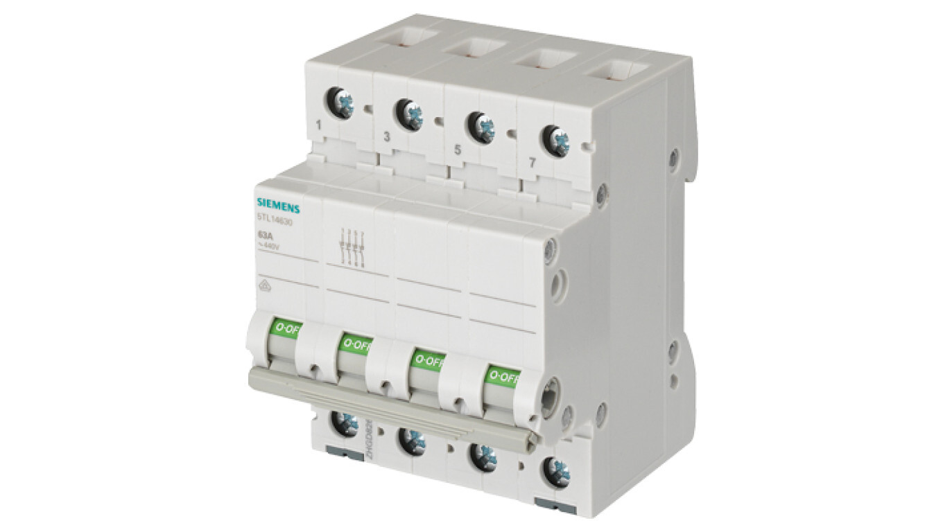 Modular switch disconnector 63A 4P 400V 5TL1463-0 /T2UK