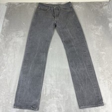 Levis 501 XX Jeans Men's Size 32x34 Gray Button Fly Straight Leg Stone Wash