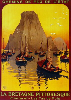 6096.Camarat French Travel Poster.Home room interior design wall decor art