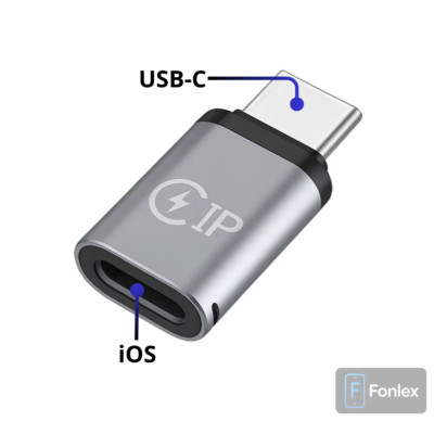 USB C auf iOS Adapter für Apple Geräte 8 Pin, Typ C Stecker Konverter Lade Daten