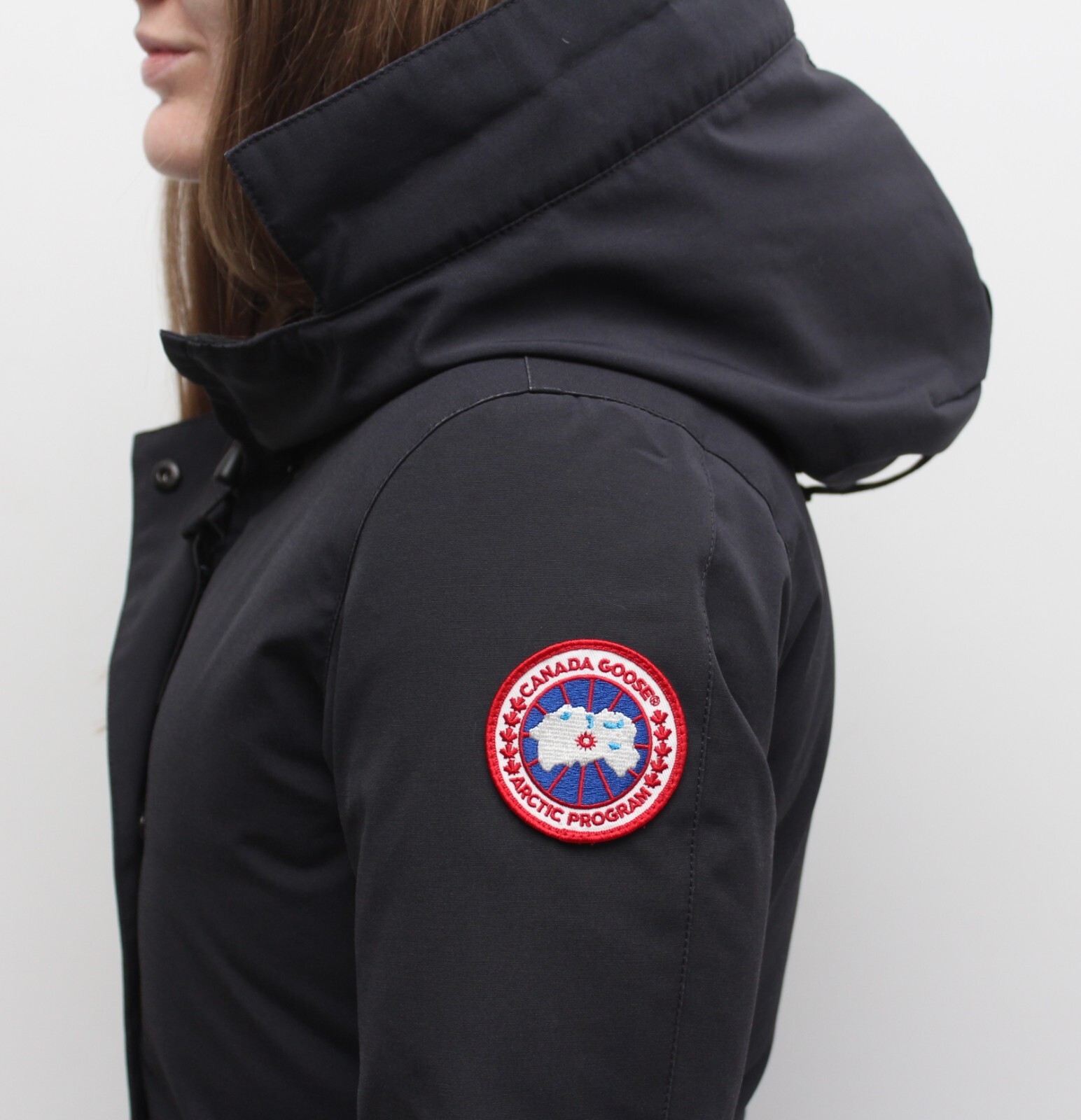Women's CANADA GOOSE Victoria Parka Down Puffer Jacket Coat Navy Size XS image 3
