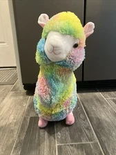 Fun And Fun Toys Large Rainbow Llama Alpaca Plush Stuffed Animal 18” Tall