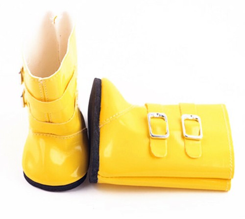 Stivaletti Boot, vernice giallo per American Girl Doll, Doll Clothes, 18 inch - Foto 2 di 4