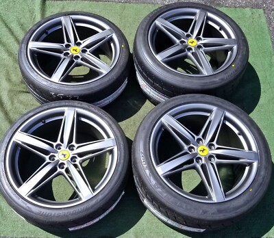4 Factory Ferrari F12 Wheels New Tires Genuine Original OEM