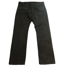 Men  s 501 Button Fly Black Denim Jeans