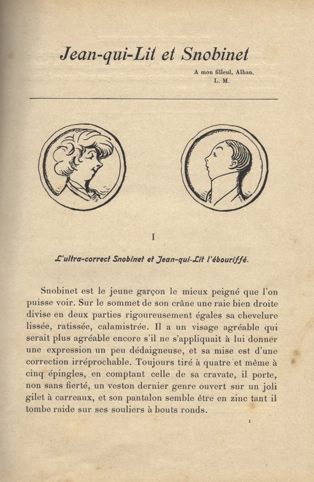 JEAN-QUI-LIT et SNOBINET Texte et Dessins de Lucien MÉTIVET Éd. Laurens 1920-30 - Photo 4/4