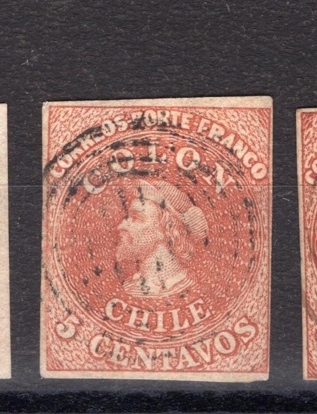 CHILE 1854 Desmadryl Sc.3 4 margins NO flaws XI