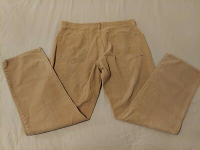 Mens Gap Corduroy Jeans 33x30 Straight Khaki Cotton Pants - Main Image