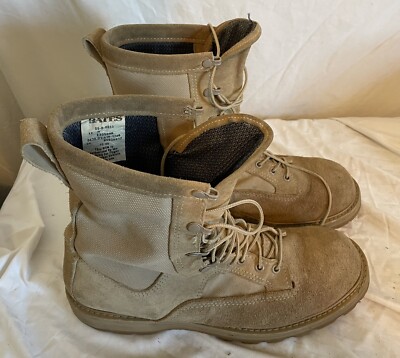 Bates Men\'s Tan and Brown Lace-Up Tactical Boots Bates Combat Hiker Boots Mens 9.5R Tan Vibram Sole Military  main image 3