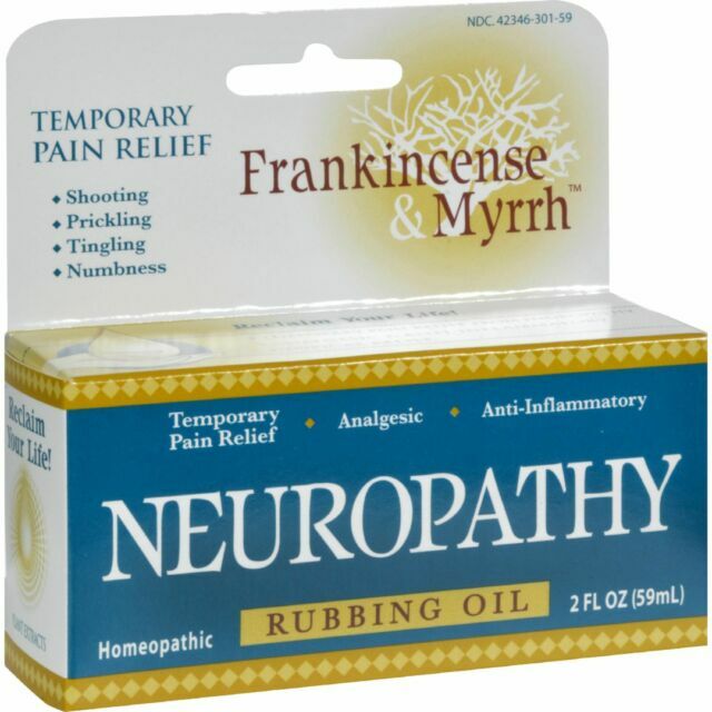 Frankincense & Myrrh Neuropathy Rubbing Oil, Foot Pain Relief 2OZ 305361093068YN