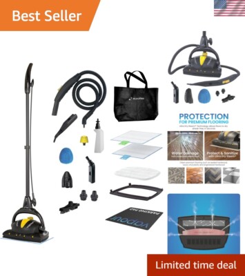 Euroflex Vapour Plus Steam Mop - Precision Floor Care Kit Included