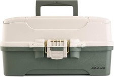 Plano Three-Tray Tackle Box, Green/Tan, Rust-Proof Brass Latch, Top-Access...