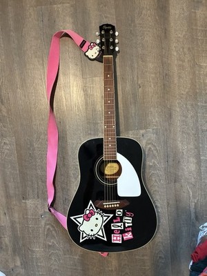 Squier By Fender Hello Kitty Acoustic Guitar Black Limited Edition