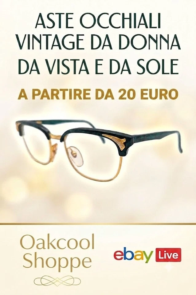 Aste Occhiali vintage da vista e da sole donna a partire da 20 Euro!