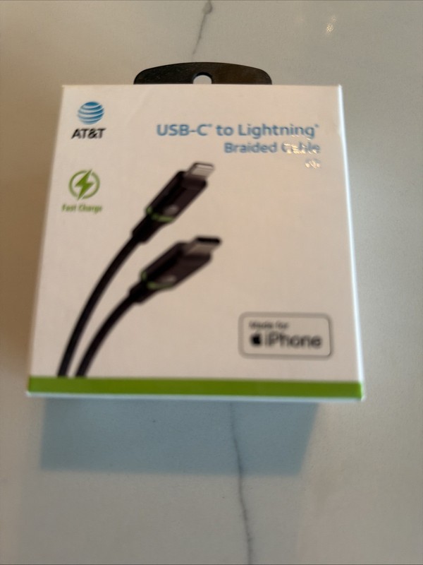AT&T 6-Foot Braided Fast Charge and Sync Cable usb-C to Usb-C Cable