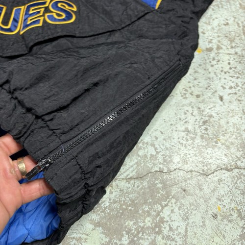 Vintage NHL Starter St. Louis Blues Jacket Men’s Size XL Puffer Pullover Black - Picture 11 of 14