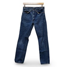 Vintage 70s 80s Levi  s 505 Denim Jean Mens 29x31 Zip Fly Medium Wash Orange Tab