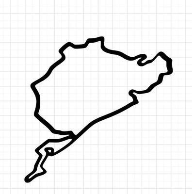 2x  Nürburgring  Auto Aufkleber   Vinyl Sticker Wetterfest 10,15x9,99cm