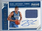 2015-16 PANINI THREADS KARL-ANTHONY TOWNS ROOKIE JERSEY AUTO RPA /199 CHAMP