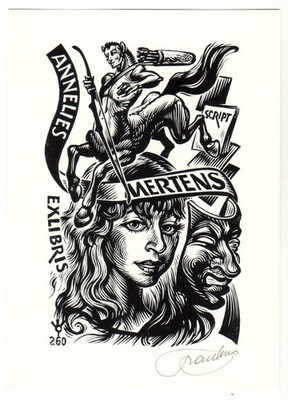 FRANK-IVO VAN DAMME: Exlibris für Annelies Mertens, Kentaur