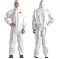 Hazmat Suit Disposable Coverall Heavy Duty X-Large White
