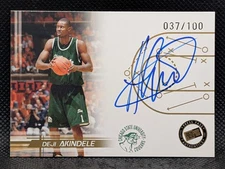 2005 Press Pass Deji Akindele Gold Half Court Auto /100 - Chicago State Cougars