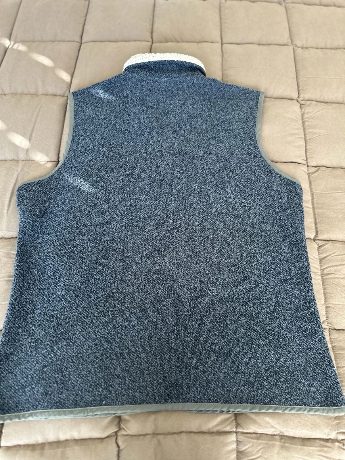 Woolrich Mens Fleece Vest Size XL Indigo Blue Heather Sherpa Collar 18408 image 11