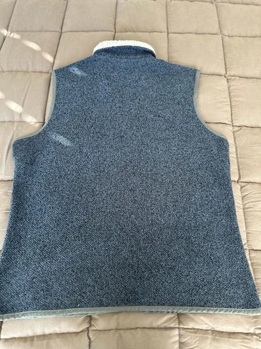 Woolrich Mens Fleece Vest Size XL Indigo Blue Heather Sherpa Collar 18408 image 11