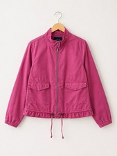 Sanctuary Pink Lyocell Utility Jacket Zip Front Drawstring Hem Size L
