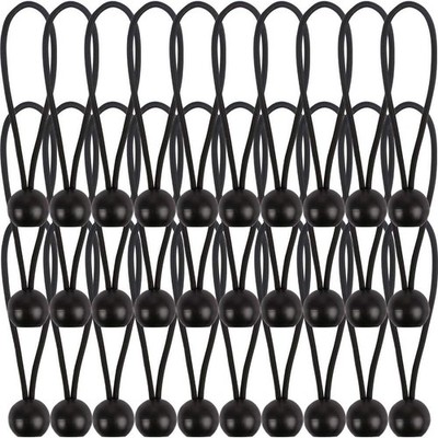 30 Pack 6'' Bungee Balls Heavy Duty Tarp Tie Down Strap for Tents Cargo Hose